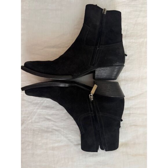 Saint Laurent YSL Lucas Women's Fringe Western Ankle Boots, Black, 36/6 - Picture 6 of 9